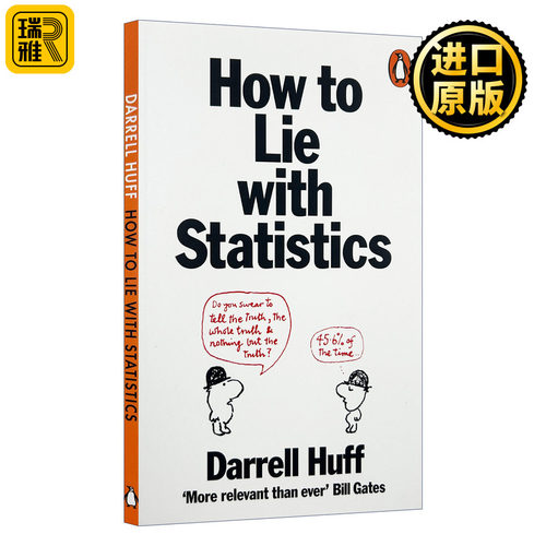 统计数字会撒谎 How to Lie with Statistics 英文原版 数学思维逻辑经济统计学 英文版 Darrell Huff 进口原版英语书籍