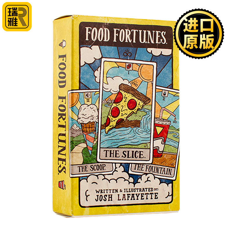 美食财富卡英文原版 Food Fortunes Card Deck美食家礼品美食爱好者礼品滑稽套牌英文版 Josh Lafayette进口英语书籍-封面