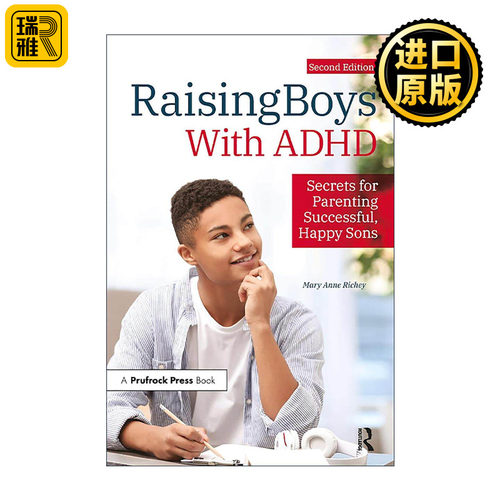 英文原版 Raising Boys With ADHD 养育注意缺陷与多动障碍男孩 家庭指南 英文版 进口英语原版书籍