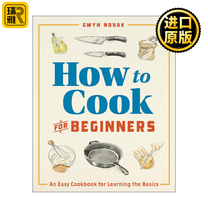 英文原版 How to Cook for Beginners 初学者烹饪指南 简易基础食谱 英文版 进口英语原版书籍