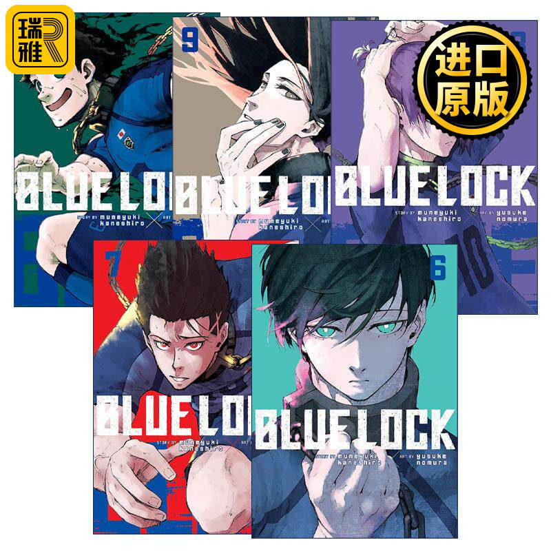 英文原版 Blue Lock 蓝色监狱系列6-10册 同名日本动漫 足球体育漫画英文版 进口英语原版书籍