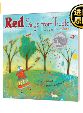 Red Sings from Treetops 红色音符在树梢 多彩的四季 凯迪克奖绘本 英文原版