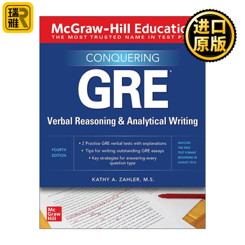 英文原版 Conquering GRE Verbal Reasoning & Analytical Writing 征服美国研究生入学考试图形推理和写作 第2版 英文版 进口