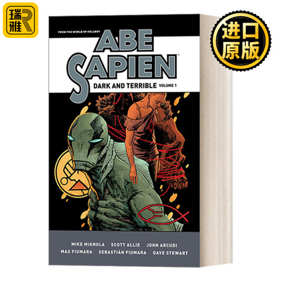 英文原版 Abe Sapien Dark and Terrible Volume 1 地狱小子衍生鱼人阿比 卷一 Dark Horse漫画 地狱男爵 Mike Mignola 英语书籍