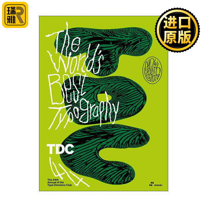 英文原版 The World's Best Typography 纽约字体指导俱乐部年鉴44 英文字体图案标志设计精装 英文版 进口英语原版书籍