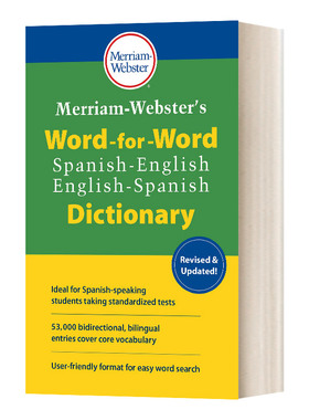 韦氏西班牙逐字逐句词典 双语版 新版 英文原版 Merriam-Webster's Word-for-Word Spanish-English Dictionary 英语书籍字典辞典