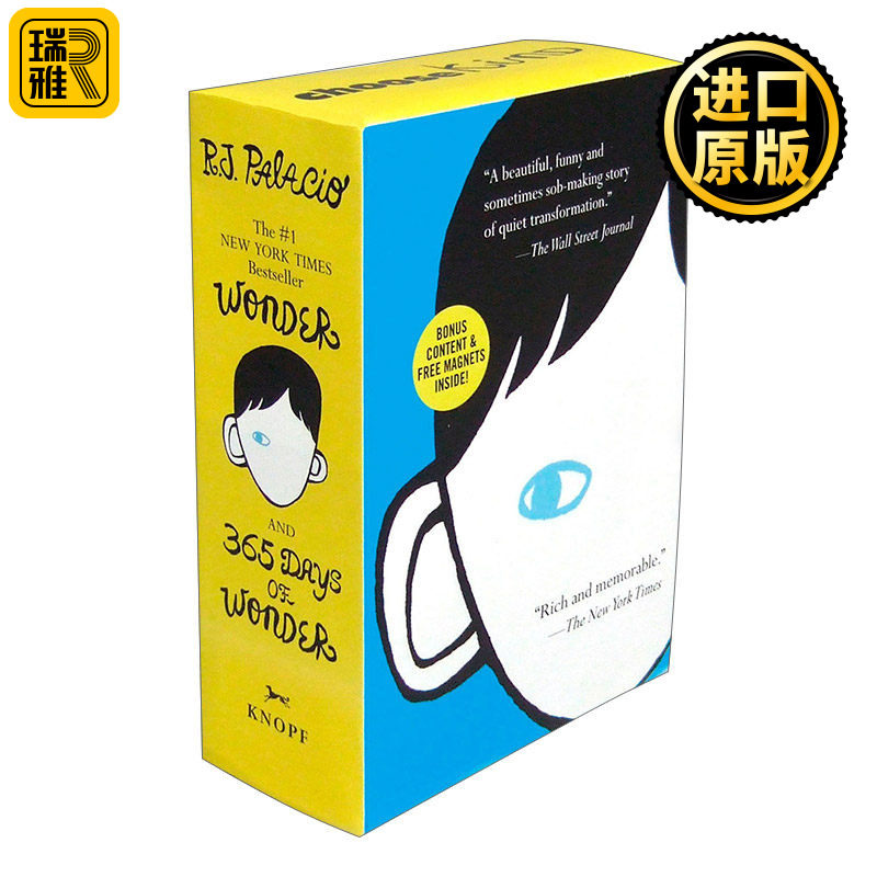 英文原版 Wonder/365 Days of Wonder Boxed Set 奇迹男孩两本套装 原著小说+365天励志格言 R. J. Palacio