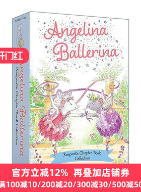 英文原版 Angelina Ballerina Keepsake Chapter Book Collection 芭蕾小精灵安吉莉娜 章节书 4册盒装 英文版 进口英语原版书籍