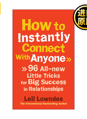 正版 How to Instantly Connect With Anyone 英文原版 进口英语书籍