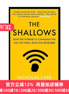 英文原版 The Shallows 浅薄 互联网如何毒化了我们的大脑 尼古拉斯·卡尔 英文版 进口英语原版书籍