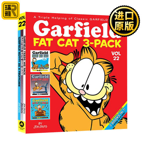 加菲猫漫画三合一合订本22 英文原版 Garfield Fat Cat 3-Pack #22 英文版 Jim Davis 进口英语原版书籍