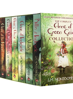 绿山墙的安妮全集8册 Anne of Green Gables 8 Copy Slipcase 英文原版2021年全新封面系列全套儿童经典文学小说正版原著英语读物