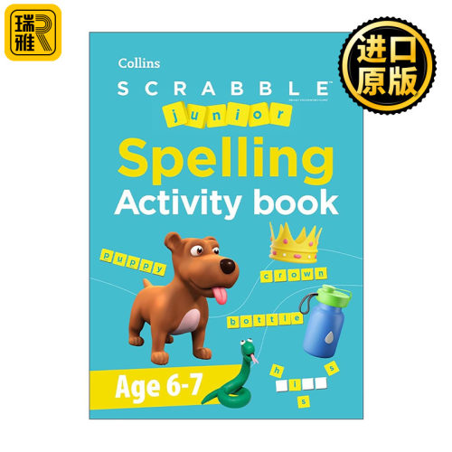 英文原版 Collins SCRABBLE Junior Spelling Activity book Age 6-7 柯林斯少儿拼写练习活动书 英文版 进口英语原版书籍