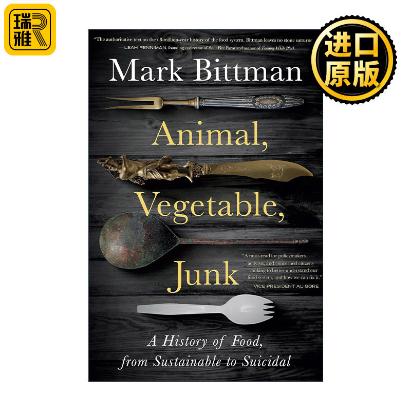 英文原版 Animal  Vegetable  Junk 食物演化史 肉类 蔬菜与快餐 英文版 进口英语原版书籍