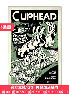 英文原版 Cuphead Volume 3 Colorful Crack-Ups & Chaos 茶杯头 官方漫画 卷三 黑马漫画 Studio MDHR 英文版 进口英语原版书籍
