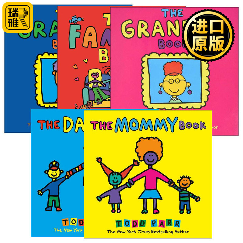 英文原版 Todd Parr Classics 家庭之书系列5册 儿童情商亲子启蒙绘本 家庭成长教育读物 情感认知 英文版 进口英语原版书籍