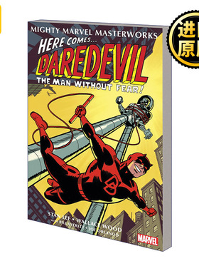 英文原版 Mighty Marvel Masterworks: Daredevil Vol.1 超胆侠 卷一 当城市沉睡时 儿童漫威漫画 Wally Wood