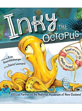 英文原版 Inky the Octopus 墨迹章鱼 勇敢章鱼大胆逃脱的故事 儿童绘本 海洋生物学科普百科 Erin Guendelsberger 进口英语书籍