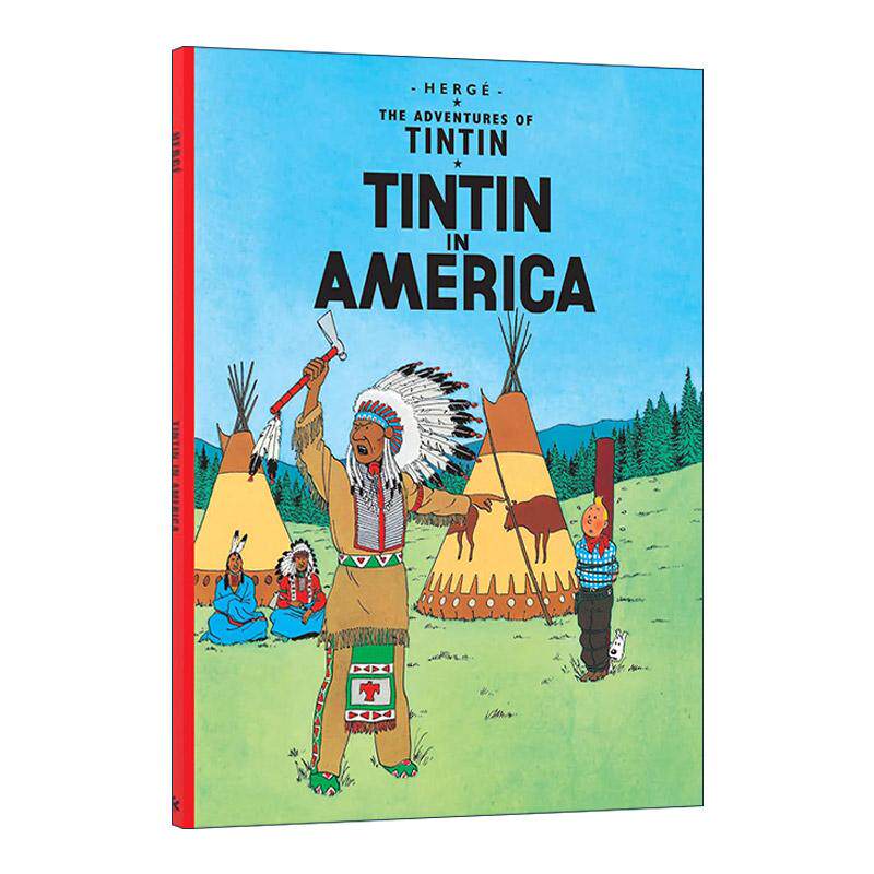 英文原版 The Adventures Of Tintin Tintin In America 丁丁历险记之丁丁在美洲 儿童精装漫画 英文版 进口英语原版书籍