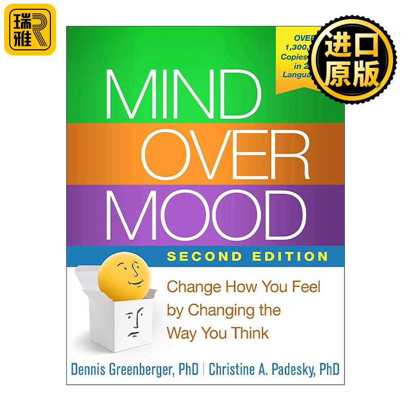 英文原版 Mind Over Mood 理智胜过情感 如何改变你的抑郁 焦虑 愤怒和内疚情绪 第2版 英文版 进口英语原版书籍