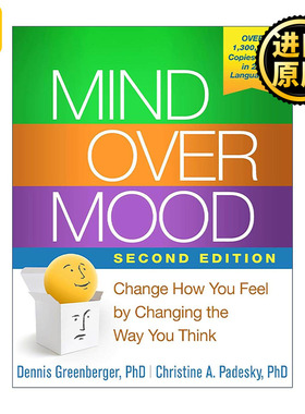 英文原版 Mind Over Mood 理智胜过情感 如何改变你的抑郁 焦虑 愤怒和内疚情绪 第2版 英文版 进口英语原版书籍
