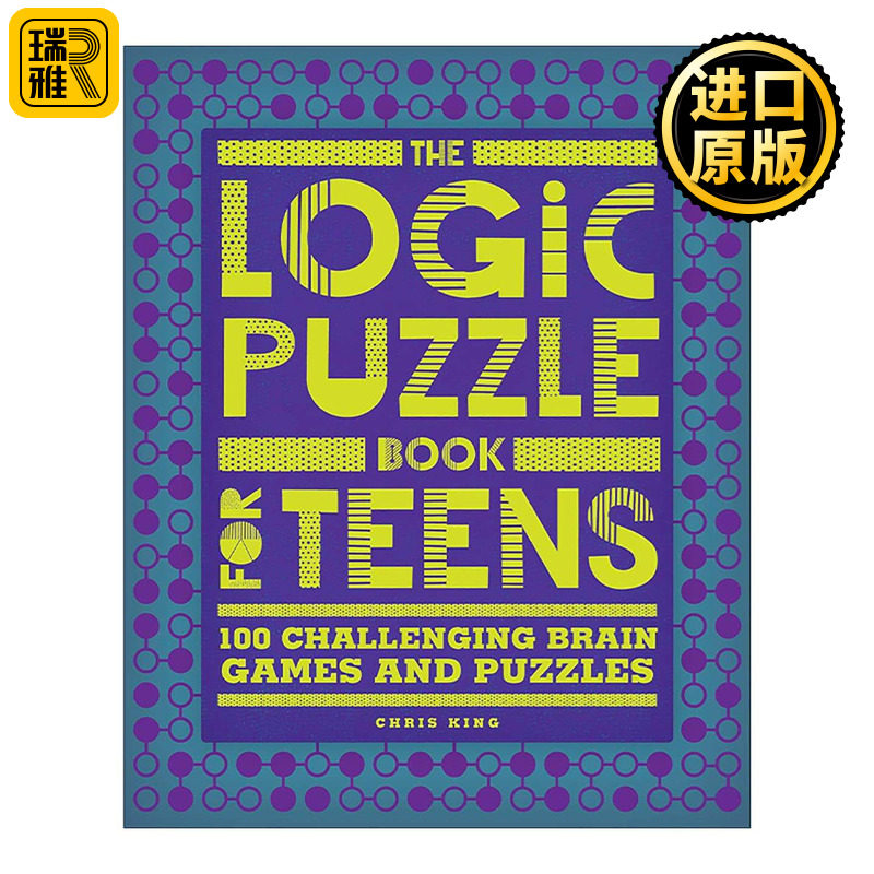 英文原版 The Logic Puzzle Book for Teens 青少年逻辑谜题书 益智大脑活动书 填字游戏 密码推理 数独 Chris King 英文版