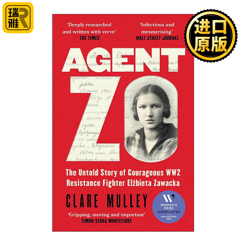 英文原版 Agent Zo 特工佐 无畏的战士扎瓦卡不为人知的故事 二战 入围2025年英国女性非虚构文学奖 英文版 进口英语原版书籍