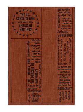 英文原版 The U.S. Constitution and Other Key American Writings 美国宪法及其他重要著作 第2版 软精装皮质封面词云经典