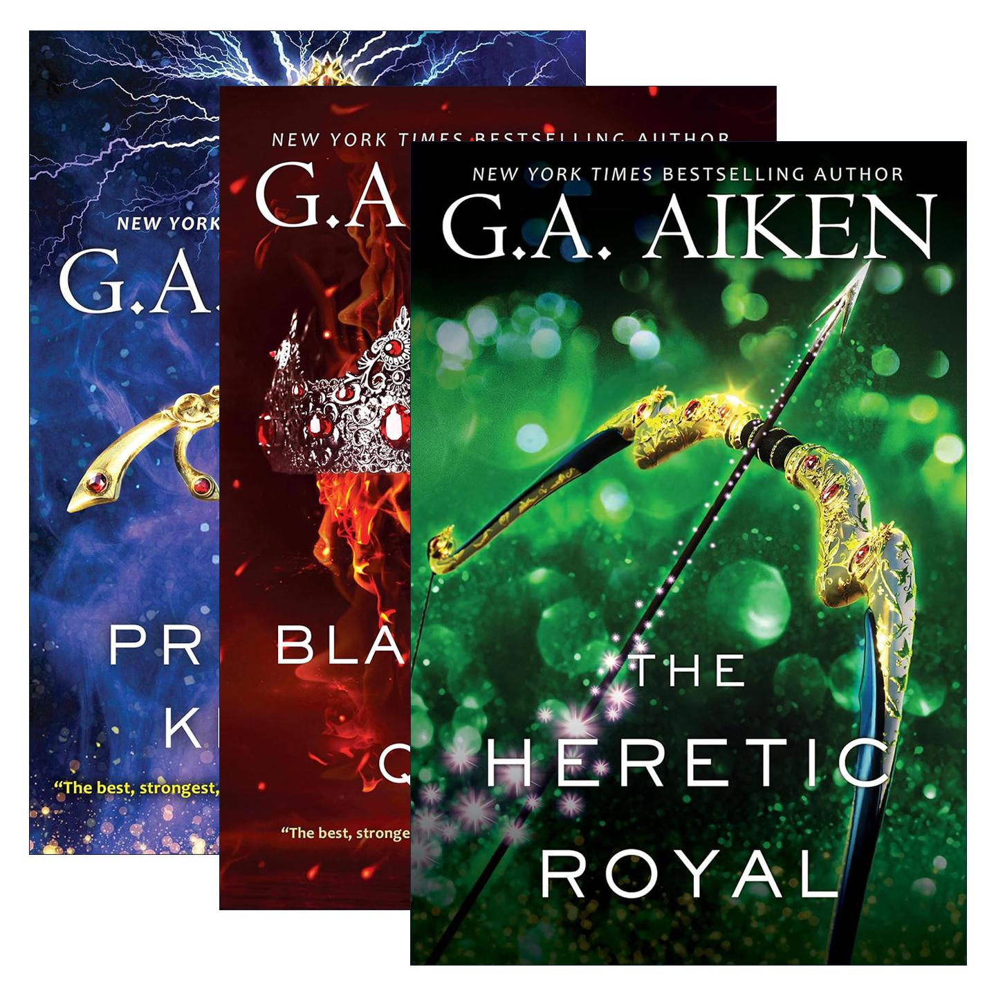 英文原版 The Scarred Earth Saga 痕累累的地球传奇3册 奇幻小说 G.A. Aiken 英文版进口英语原版书籍