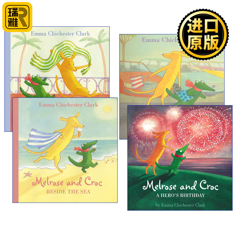 Melrose and Croc 小黄狗和绿鳄鱼的故事系列4册