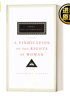 英文原版 A Vindication Of The Rights Of Woman Everyman