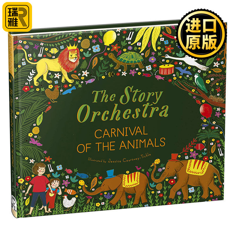 圣桑 动物狂欢节 交响乐团发声书 英文原版 The Story Orchestra 有声绘本 管弦乐队 古典音乐故事发音书 进口英语书籍