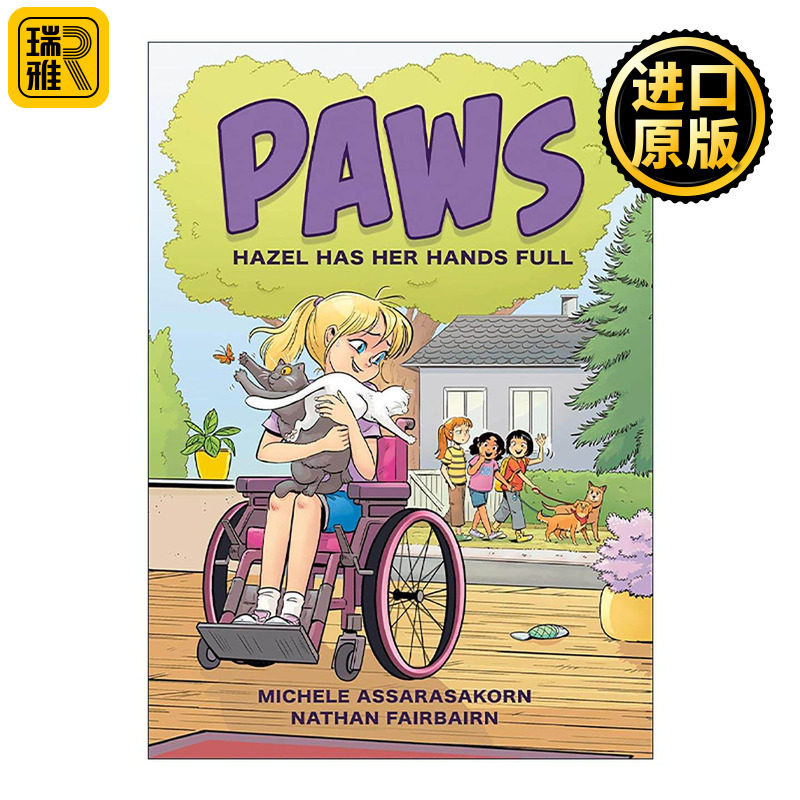 英文原版 PAWS 04 Hazel Has Her Hands Full 爪子系列 黑兹尔忙得不可开交 儿童漫画 Nathan Fairbairn 英文版 进口英语原版书籍