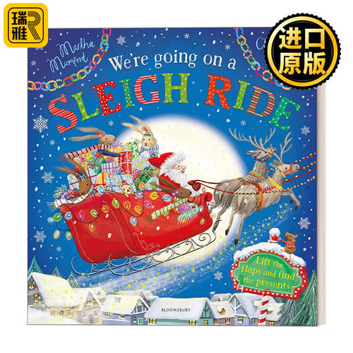 We're Going on a Sleigh Ride 我们要做圣诞老人的雪橇 小兔子系列绘本 翻翻书 英文原版