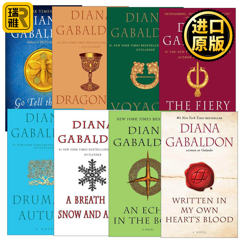 英文原版 Outlander 异乡人系列8册 历史小说 英文版 进口英语原版书籍