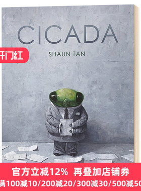 Cicada 蝉 陈志勇 英文原版绘本 Shaun Tan 青少年小学生课外阅读书 绯红树异星人埃里克外郊区的故事兔子抵岸作者 进口英语书籍