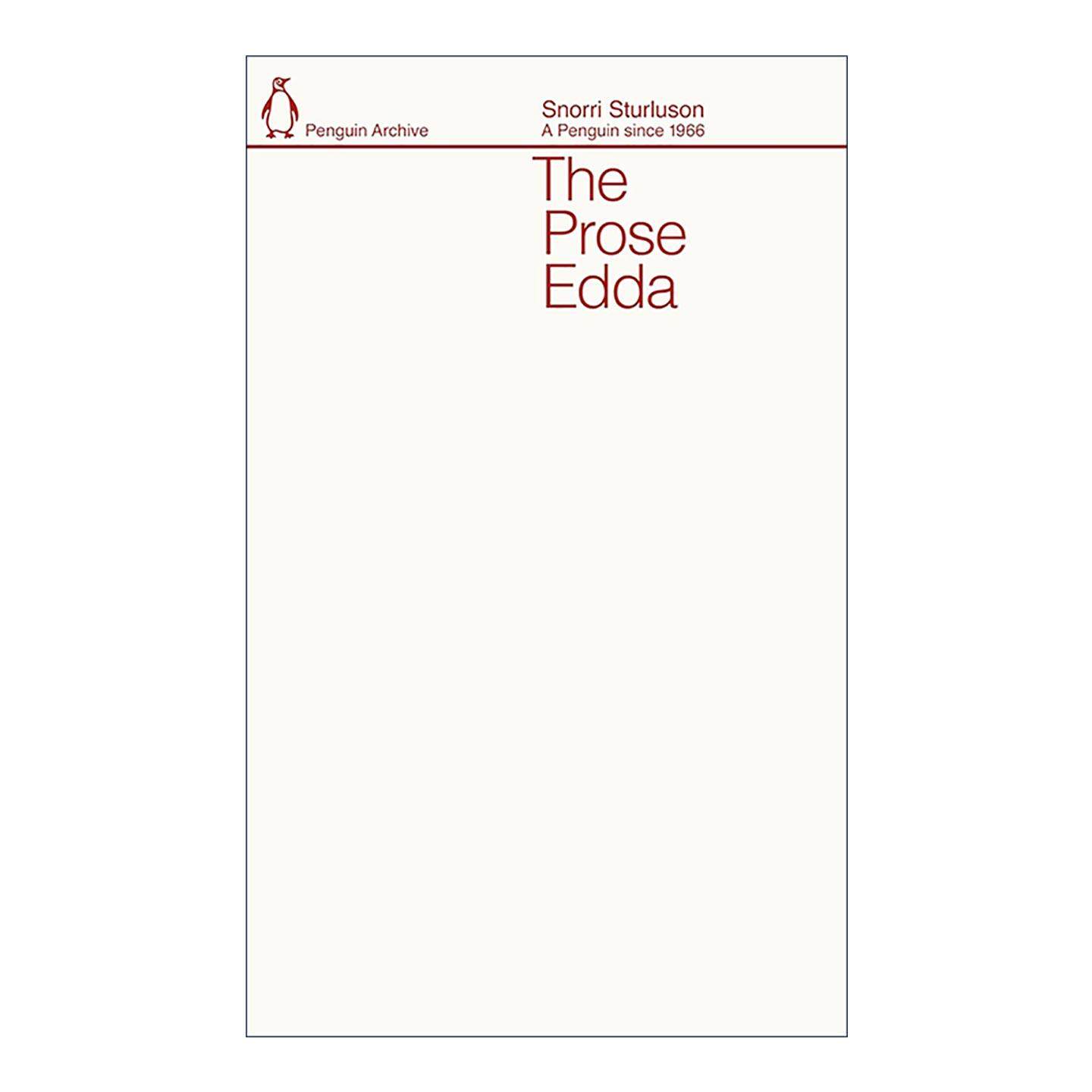 英文原版 The Prose Edda 散文埃达 斯诺里·斯图鲁森 企鹅经典文学90周年纪念系列 英文版 进口英语原版书籍