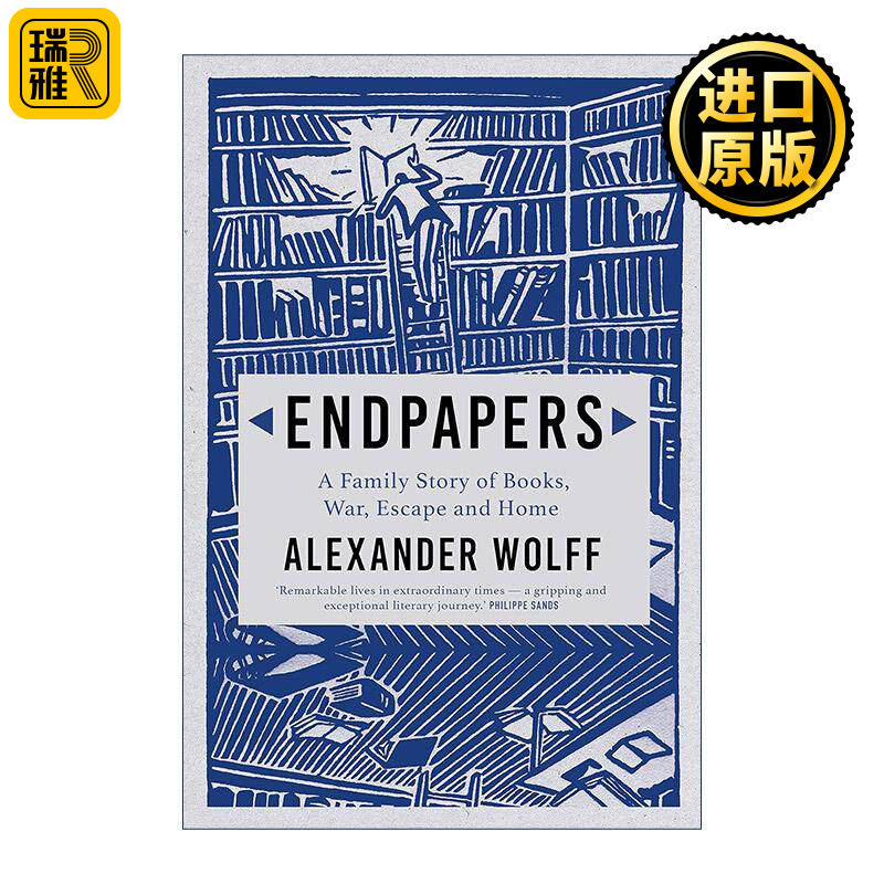 英文原版 Endpapers 衬纸 关于书籍 战争 逃亡与故乡的家族故事 亚历山大·沃尔夫 英文版 进口英语原版书籍
