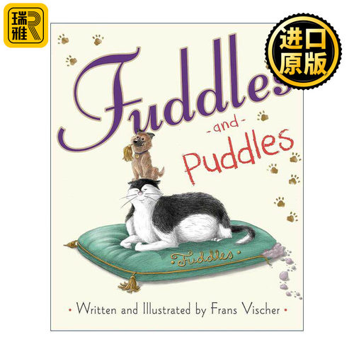 英文原版 Fuddles and Puddles 法豆猫和塘豆狗 迪士尼动画师Frans Vischer 英文版 进口英语原版书籍