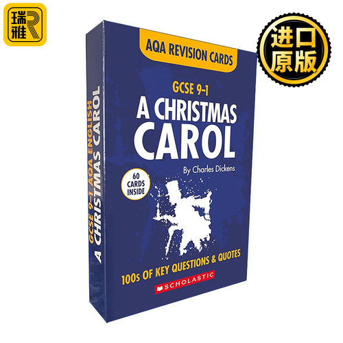 英文原版 A Christmas Carol 圣诞颂歌 GCSE 9-1英语语言文学复习卡 含线上资源 英文版 进口英语原版书籍