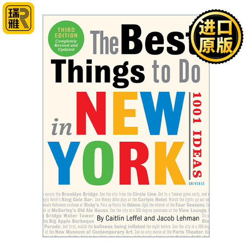 英文原版 The Best Things to Do in New York 1001 Ideas 3rd Edition 在纽约要做的事情 1001个想法 第三版 旅游指南
