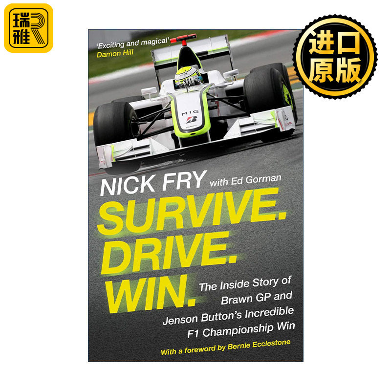 英文原版 Survive Drive Win.布朗车队简森·巴顿不可思议的F1冠军之旅 英文版 进口英语原版书籍