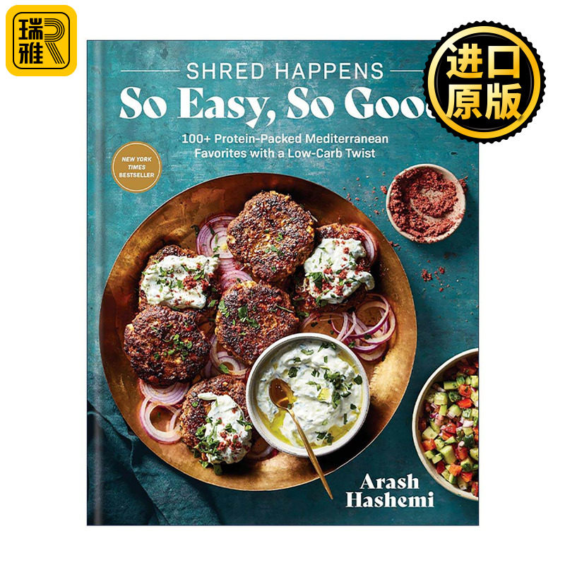 英文原版 Shred Happens 瘦身美食 100多道简单美味低碳水地中海高蛋白菜肴食谱 精装 Arash Hashemi 英文版 进口英语原版书籍