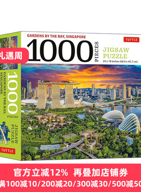 英文原版 Singapore's Gardens by the Bay 1000 Piece Jigsaw Puzzle 新加坡滨海湾花园 1000块拼图 英文版 进口英语原版书籍