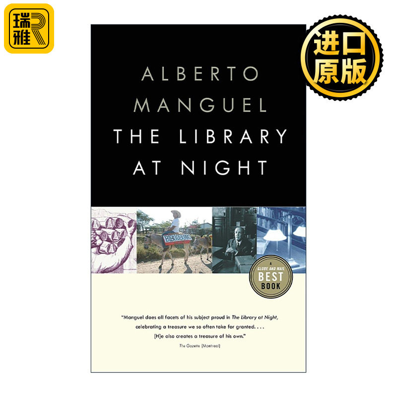 英文原版 The Library at Night 夜晚的书斋 深夜里的图书馆 和博尔赫斯在一起作者阿尔维托·曼古埃尔 英文版 进口英语原版书籍
