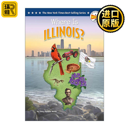 英文原版 Where Is Illinois Who HQ 伊利诺伊州在哪里 儿童科普百科 英文版 进口英语原版书籍