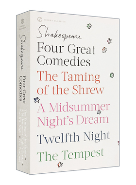 莎士比亚四大喜剧 英文原版小说 Four Great Comedies 莎士比亚戏剧集 Shakespeare 仲夏夜之梦第十二夜驯悍记暴风雨 英语书籍