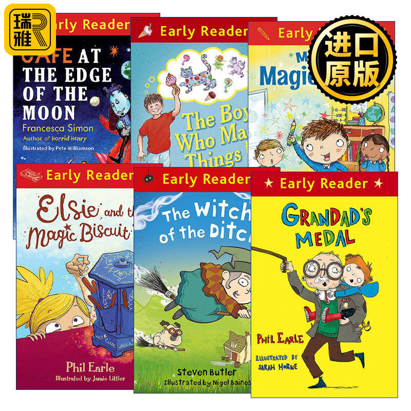 Early Reader 家庭亲子绘本6册 米奇的神笔 扫帚女巫 月亮边缘的咖啡馆 胡编乱造的男孩