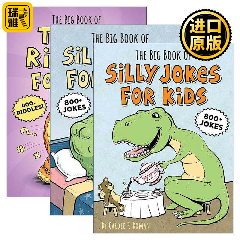 英文原版 Silly Jokes系列3册 给孩子的蠢蠢笑话大书/棘手谜语大全 英文版 进口英语原版书籍