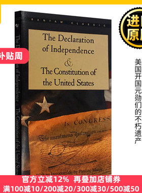 独立宣言与美国宪法 英文原版 The Declaration of Independence and The Constitution of the United States美国历史 英语书籍